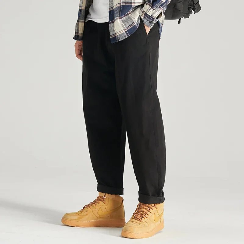 オーバーオール メンズ レトロ カジュアルパンツ 2024 春秋 パンツ メンズ スポーツ ストリート カジュアル メンズ ルーズ ヒップホップ ジョギングパンツ