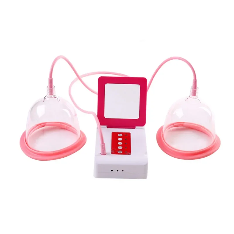 Breast Massager 2 Cups Body Sculpting Vacuum Cupping Massager Treatment with Breast Enhancement Pump Massage Cup and Degreaser