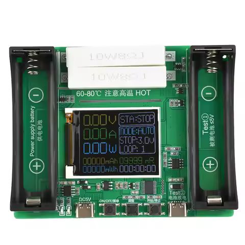 18650 Lithium Battery Capacity Tester Module MAh MWh Digital Battery Power Detector Module 18650 Battery Tester