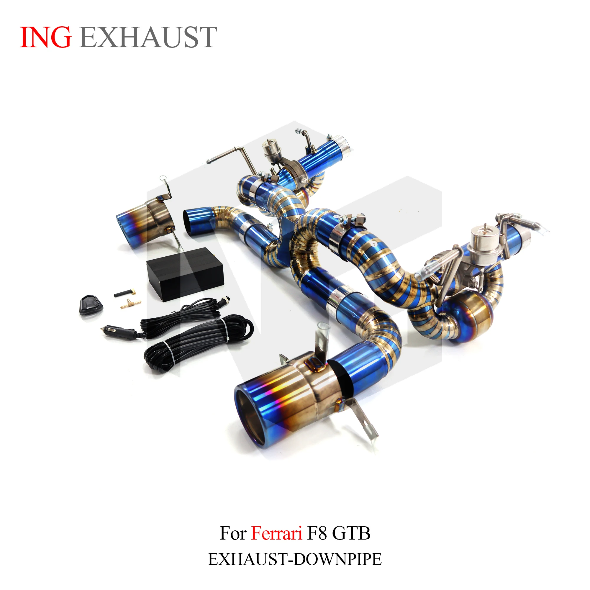 

ING Catback Titanium Alloy Material for Ferrari F8 GTB F141B 3.9T Valve Vehicle Performance Muffler Accessories Exhaust System