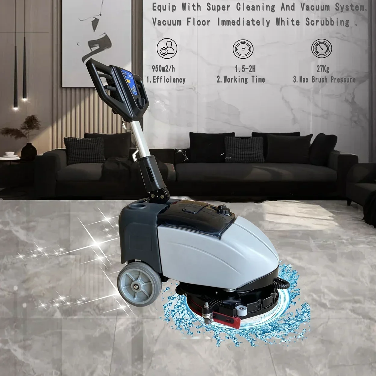 

MLEE-350H MINI Walk-behind Battery-type Hand-push Floor Scrubber Cleaning Machine