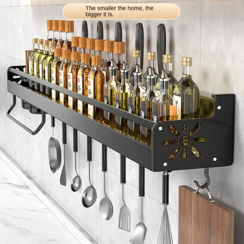 

Metal Kitchen Organizer for Knife and Utensil Storage Versatile Wall-mounted Kitchen Rack for Organizing and Storage