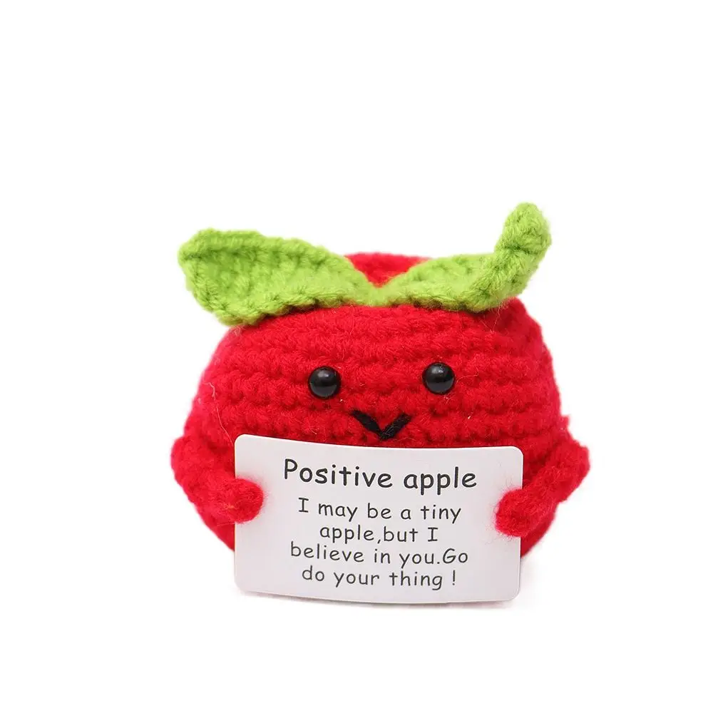 Groente Fruit Pop Positieve Energie Aardappel Hanger Mini Breien Wol Garen Pop Home Decor Hand-Stitche Aardappel Knuffel Zak