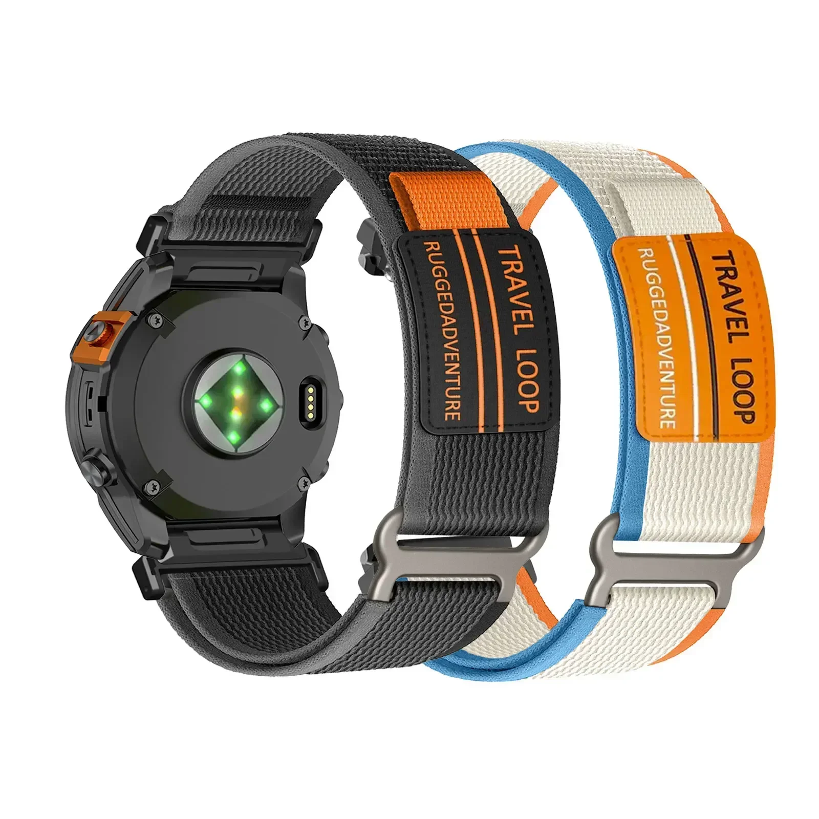 

2pcs Nylon Velcro Bands for Garmin Enduro 3/Enduro 2/Enduro 1, Garmin Descent Mk3/Mk3i/Mk2i/Mk2/Mk1 Strap for Men and Women