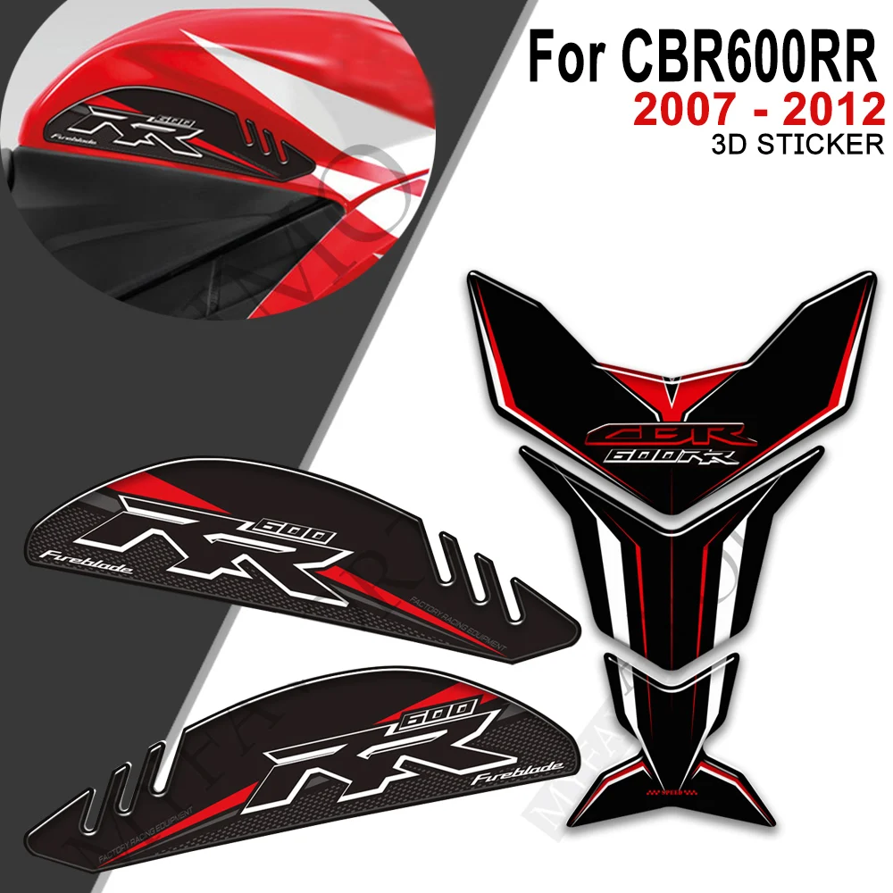 

For Honda CBR 600 RR 600RR CBR600RR Fireblade Motorcycle Fuel Oil Tank Pad Protection Stickers Decals 2007 2008 2009 2010 2011