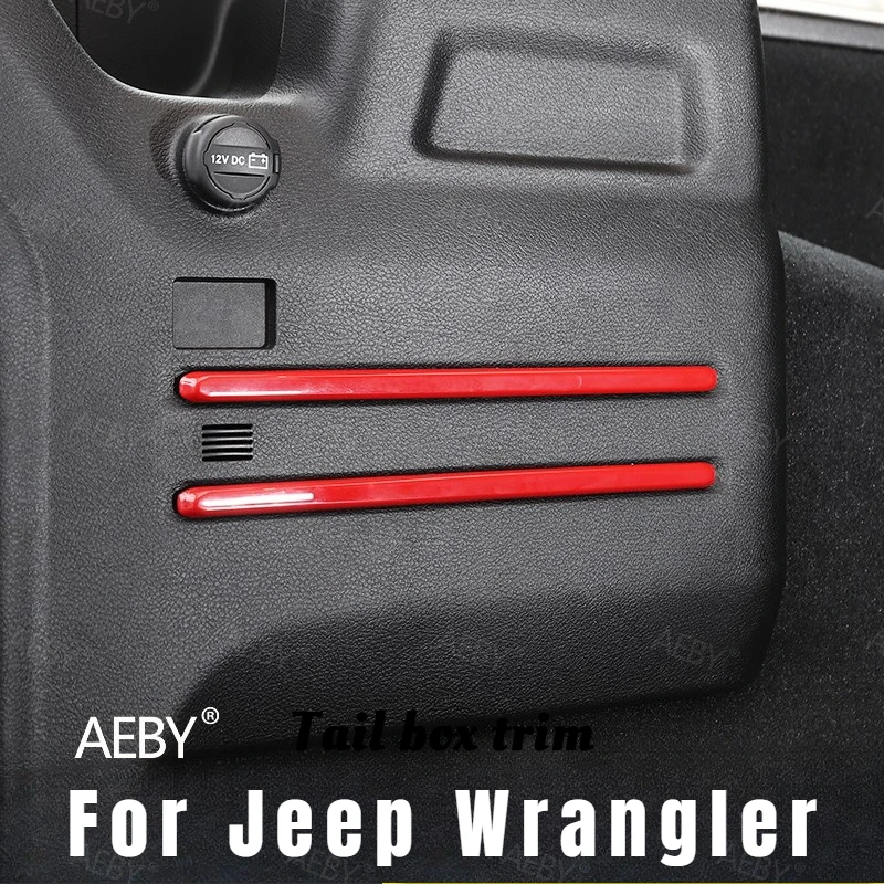 

For Jeep Wrangler 2018-2023 Trunk trim edge protector,Tail box sealing strip,Car protection interior accessories,paste