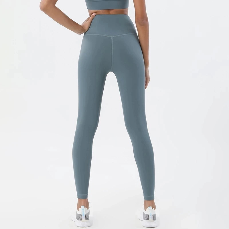 TRY TO BN Leggings de esportes de fitness empurrar para cima calças de yoga de cintura alta elástico respirável treino treino corrida collants