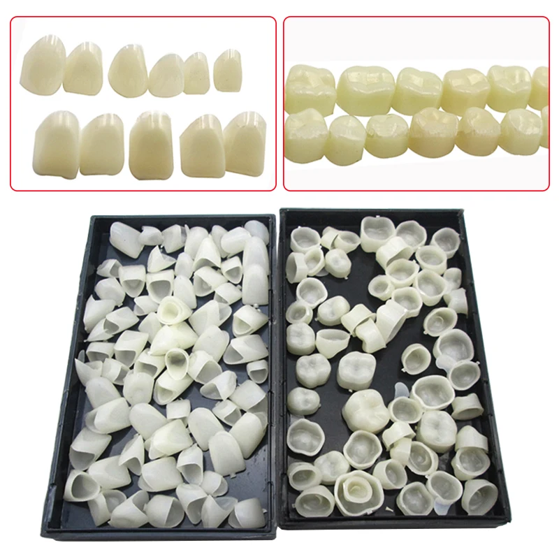 

1/5 Boxes Dental Temporary Resin Tooth Crown with Box Anterior&Posterior Teeth Temporary Crown Dentistry Lab Materials