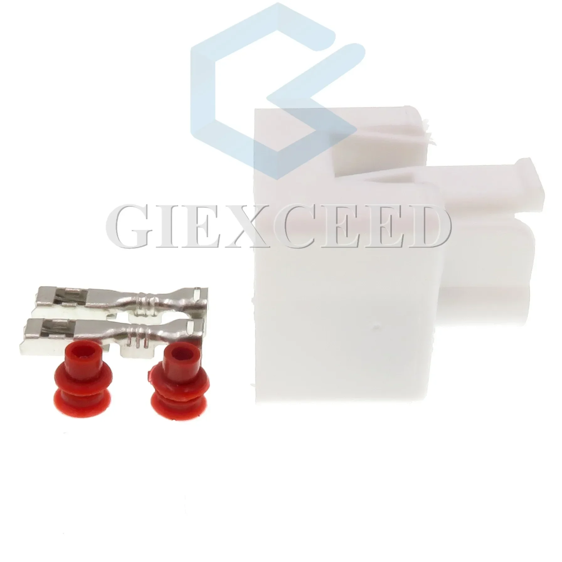2 Sets 2 Pin AC Assembly White Electrical Connector Waterproof Automotive Wiring Harness Female Plug