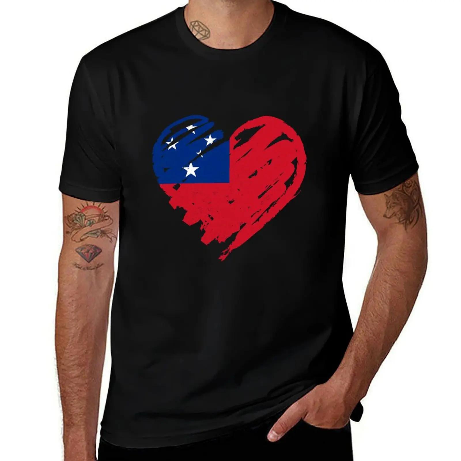 

I Love Samoa - Ou te alofa ia Samoa T-Shirt man t shirt graphic t shirt men 100% cotton luxury brand T-Shirt
