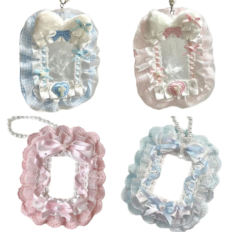 K - POP Trading Card Holder Sweet Lolita Style Lace Bow Photo Card Protector Idol Photo Display Case