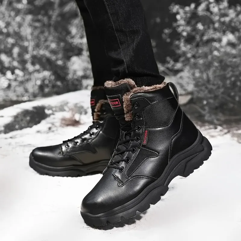 Winter shoes Waterproof Men Boots Plush Super Warm Snow Boots Men Sneakers Ankle Boots Outdoor Men\'s cotton shoes Botas Hombre