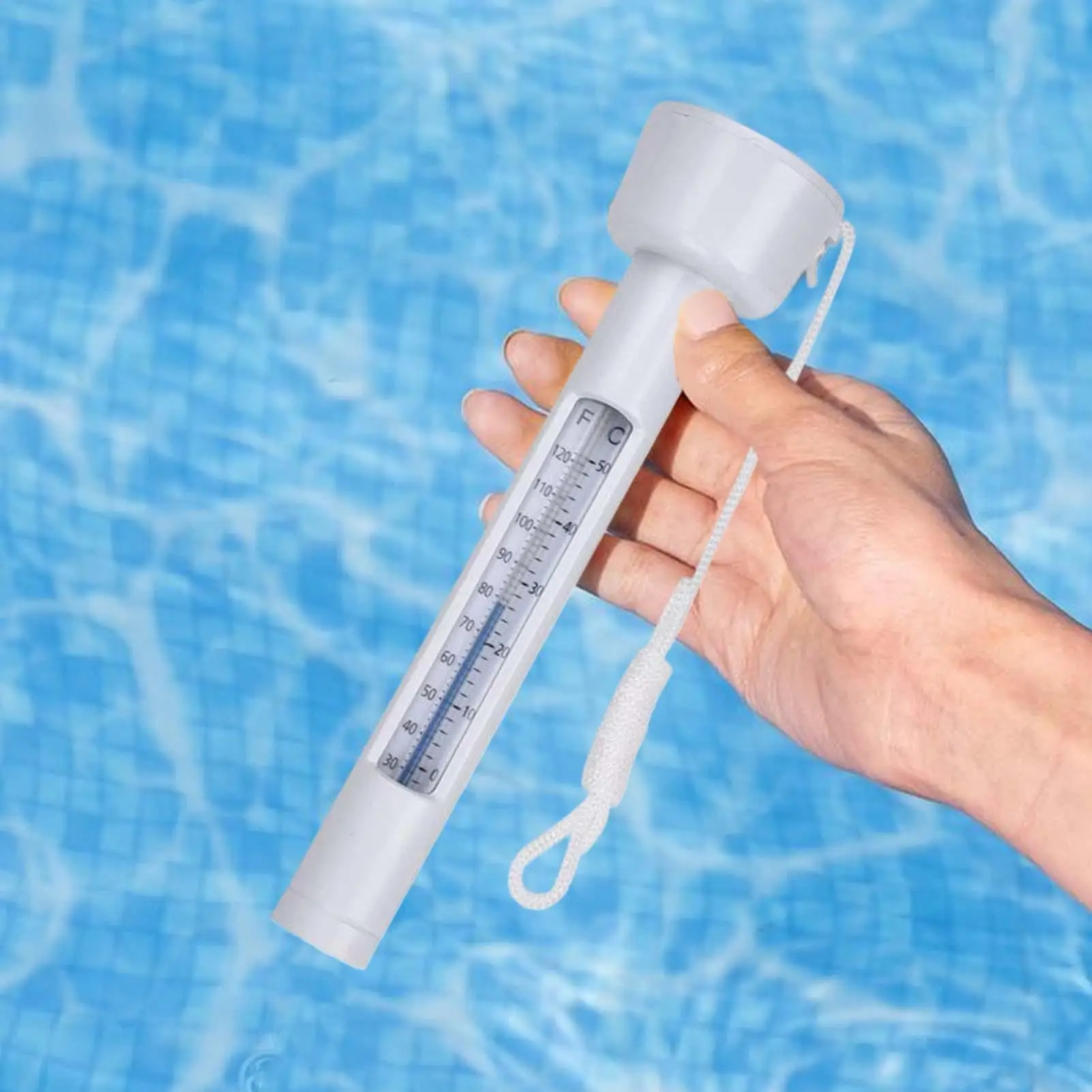 

Pool Temperature Gauge Pond Meter with Rope 0-50 Floating Water Temperature Gauge Pool Accessory for Outdoor pool Home Spa