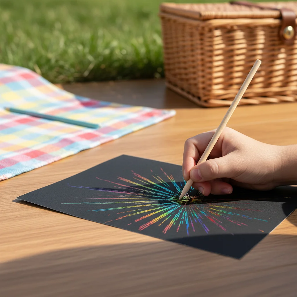Art Craft Easy With Paper - กระดาษขูดลายสำหรับเด็ก วัสดุงานฝีมือ DIY ระบายสี ลวดลายชัดเจน ง่ายต่อการลอกลาย