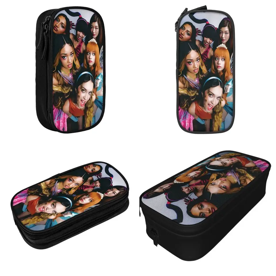 Katseye Kpop Idol Pencil Case Fun Gabriela Pen Box Bag Student