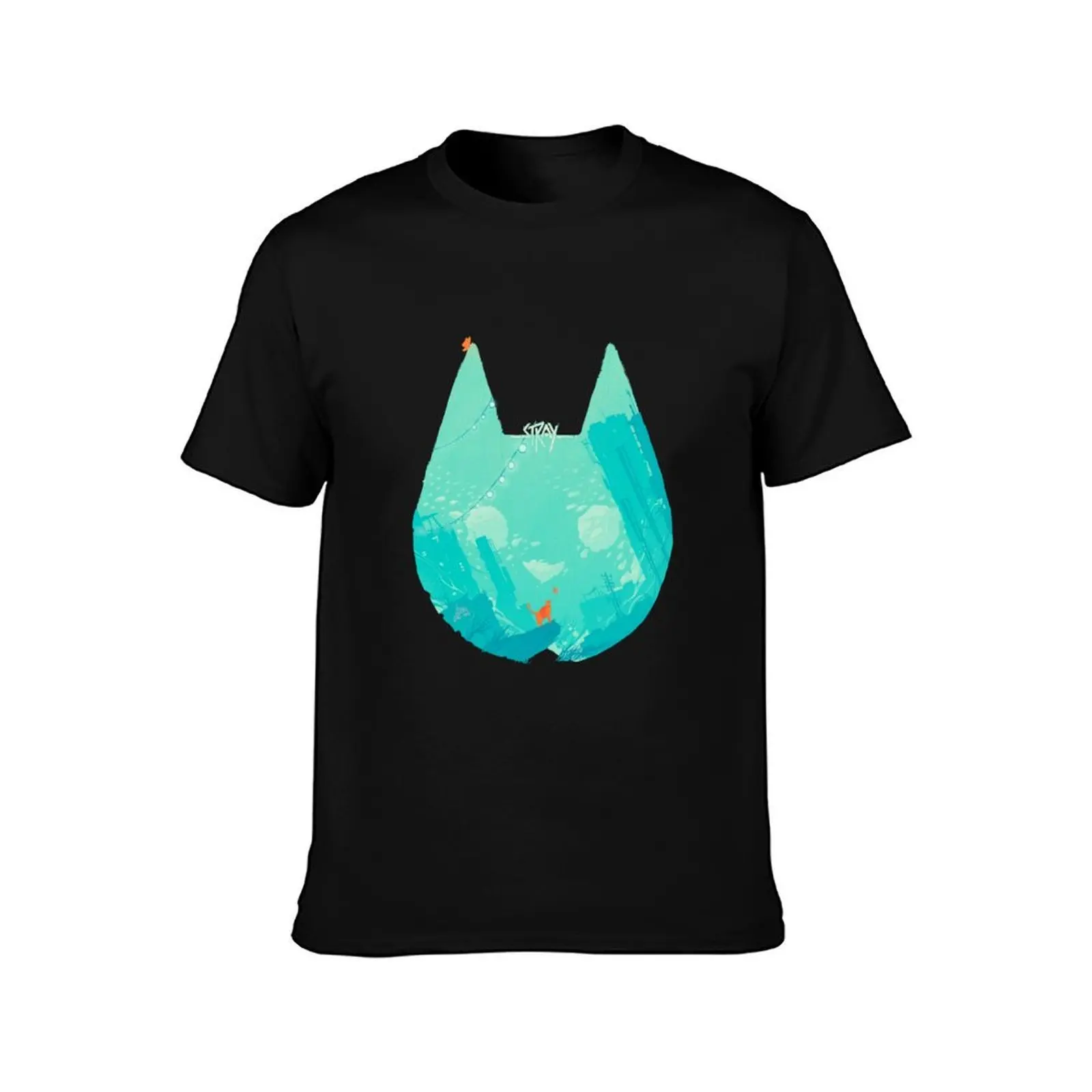 A Feline Story T-Shirt, Summer Casual Cotton Tee, Oversized Streetwear Tops, Vintage Graphic Print, Loose Fit Short Sleeve
