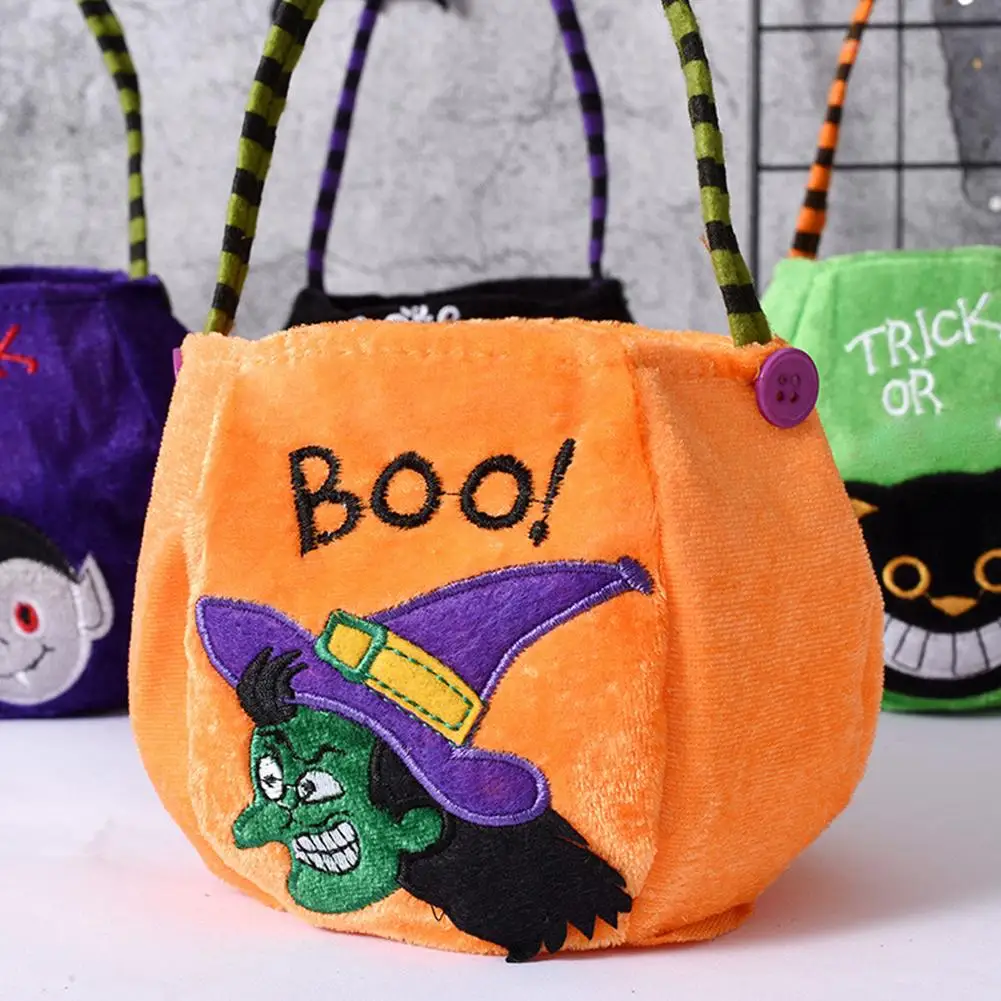

Halloween Decoration Supplies Round Handbag Ghost Festival Children Bag Candy Gift L5W8