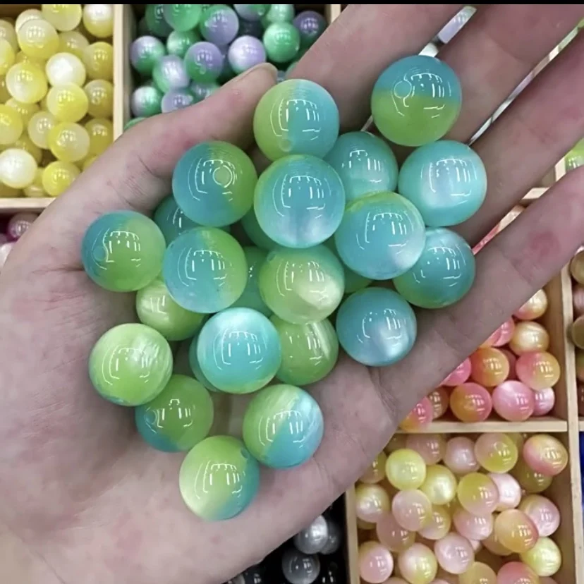 New style 100pcs/lot 16mm color print geometry rounds shape resin straight holes beads diy jewelry earring/bracelet accessory