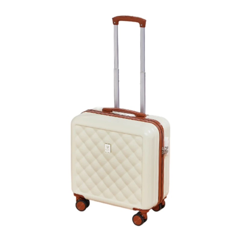 

18/20 Inch Carry on Luggage, Ultra Lightweight Diamond Pattern Small Suitcase, TSA Lock Quiet Wheels Cabin Baggage for Travel