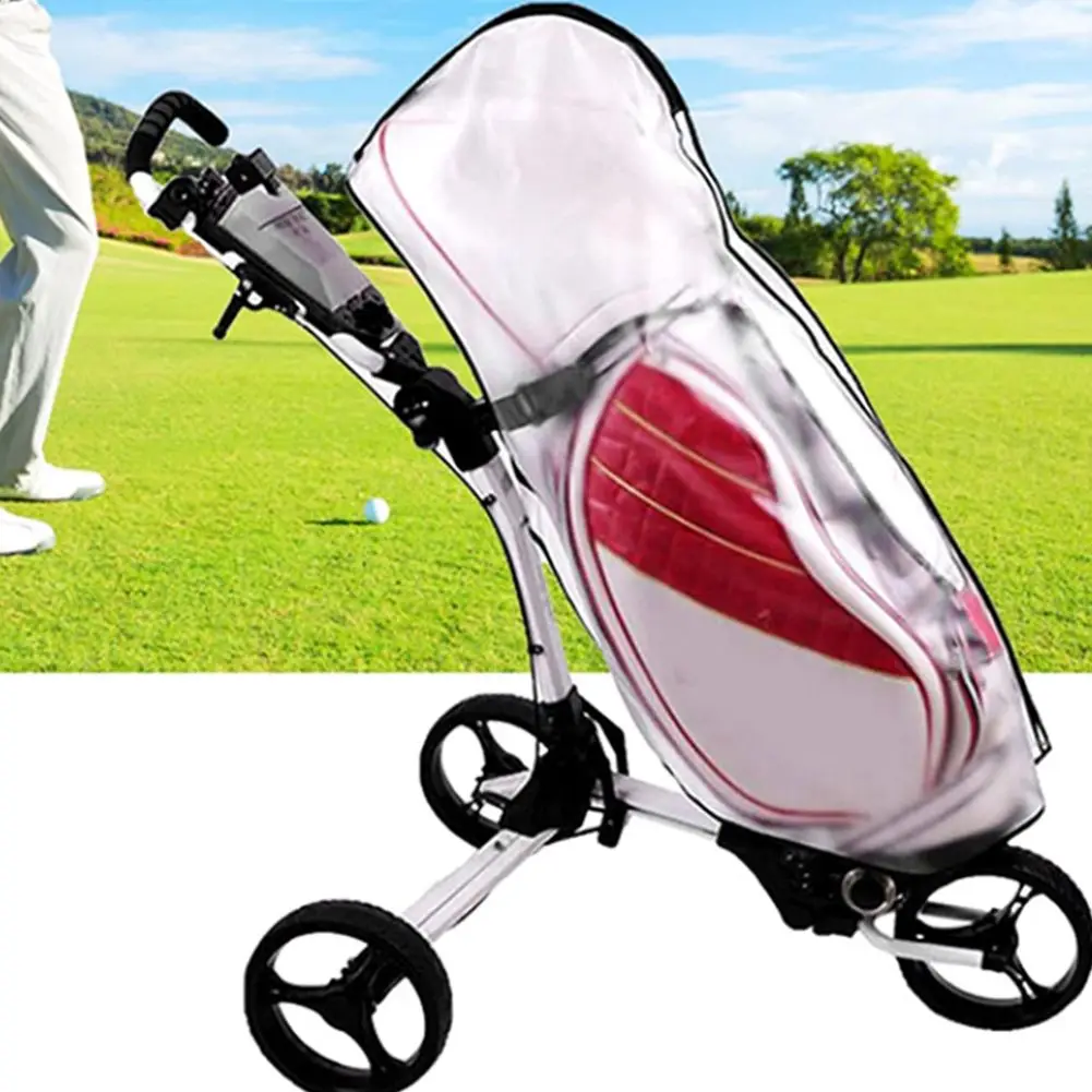 Golf Push Cart Protection 118*64cm 46.5*25.2inch Golf Bag Rain Cover Compact Foldable Easy To Store Lightweight Design