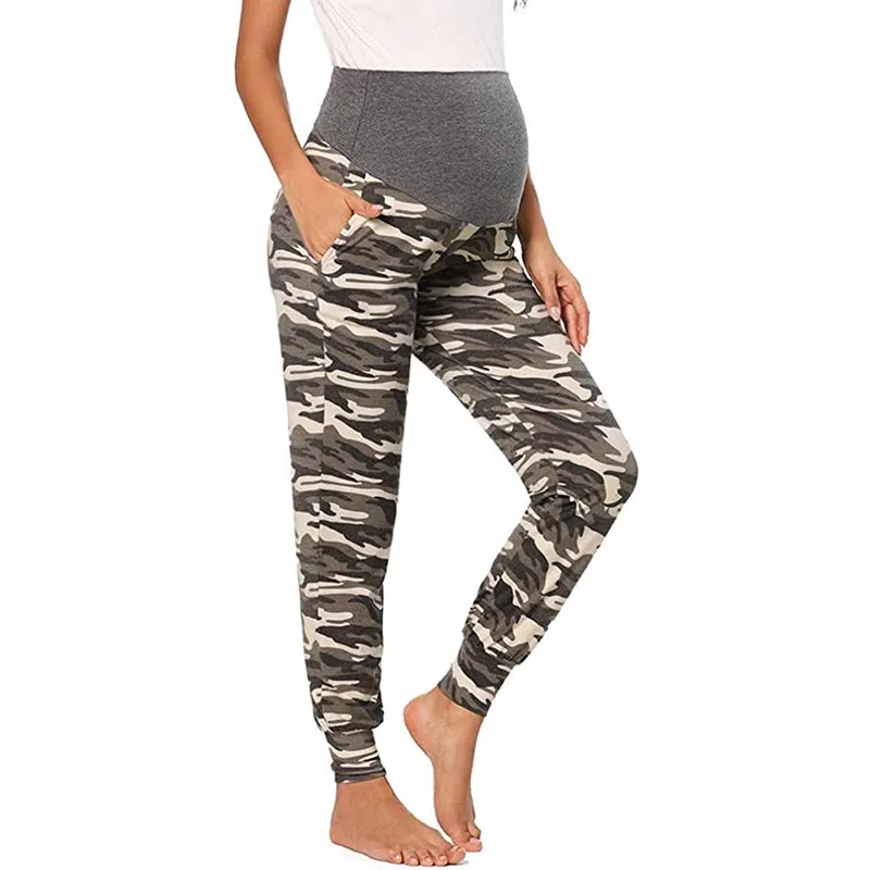 Maternity Yoga Pants Seamless Knitted Sports Pants Pregnant Women Moisture-wicking Quick-drying Breathable Belly Support Pants