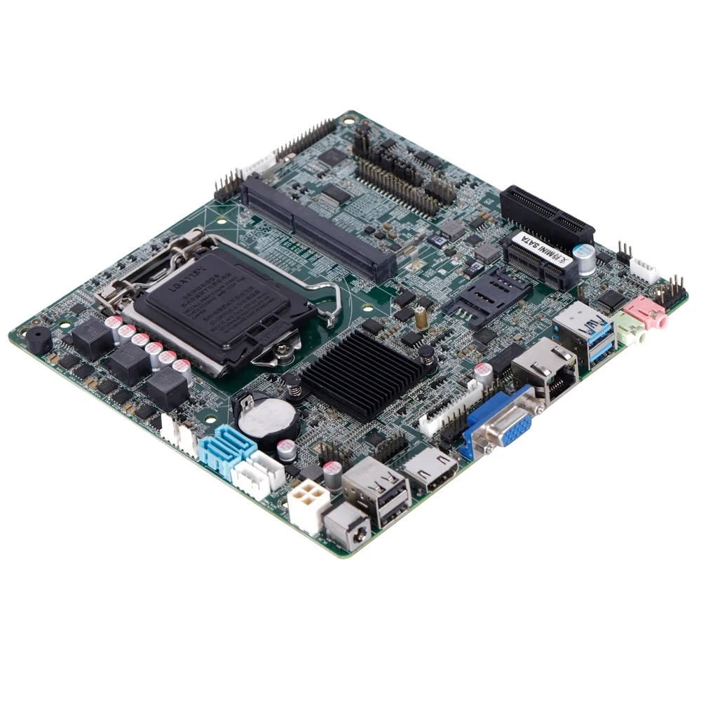 Cheap  H81 Chipset Core Motherboard 1150 4Gen 2SATA MSATA 3G/4G SIM Card Motherboard with 2HDMI  LVDS PCIE 4X for Computer