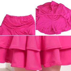 Latin Dance Rock Girls mit Shorts, Kinderübungsrock, Rumba Samba -Rock 8 Hauptverkaufskind Samba Kleidung - №4