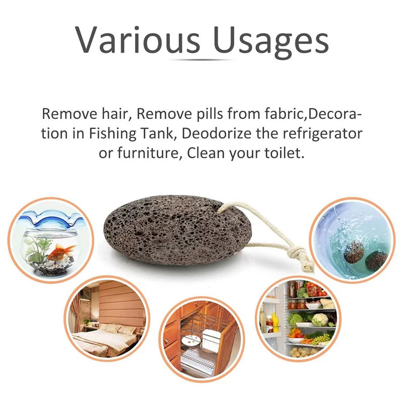 หินภูเขาไฟ A52Q-3X สำหรับขัดเท้า ขจัดเซลล์ผิวที่ตายแล้ว (สีและรูปทรงสุ่ม)