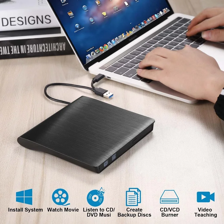 Fotografia 4: Queimador profissional Blueray Dvd Disc Burner Blu Player 4k Blu-ray Blu Ray Writer externo com certificado CE Unidade de DVD externa