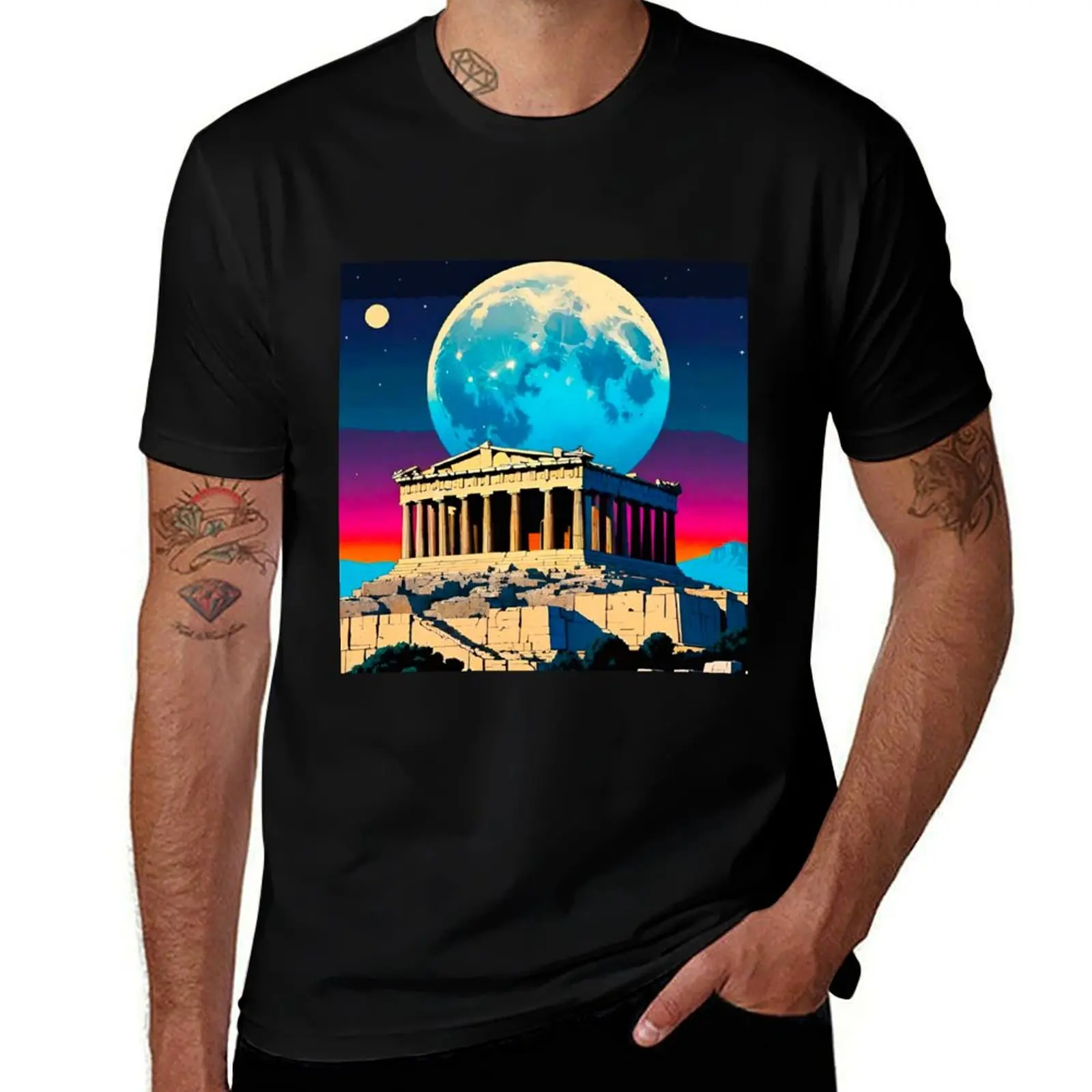 Majestic Acropolis: Icon of Athens T-Shirt Novelty Graphic Tee Shirt T-Shirt