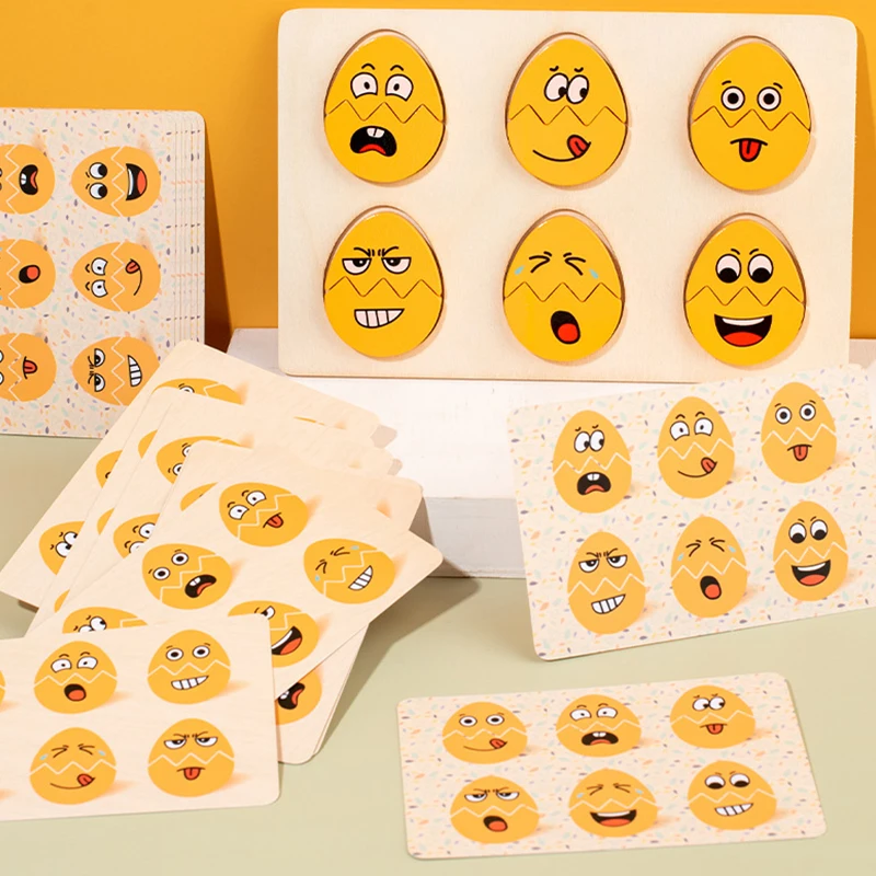 Emotiepuzzels voor kinderen Speelgoed Uitdrukking Matching Bordspel Zintuiglijk denken Educatieve tafelspellen voor kinderen