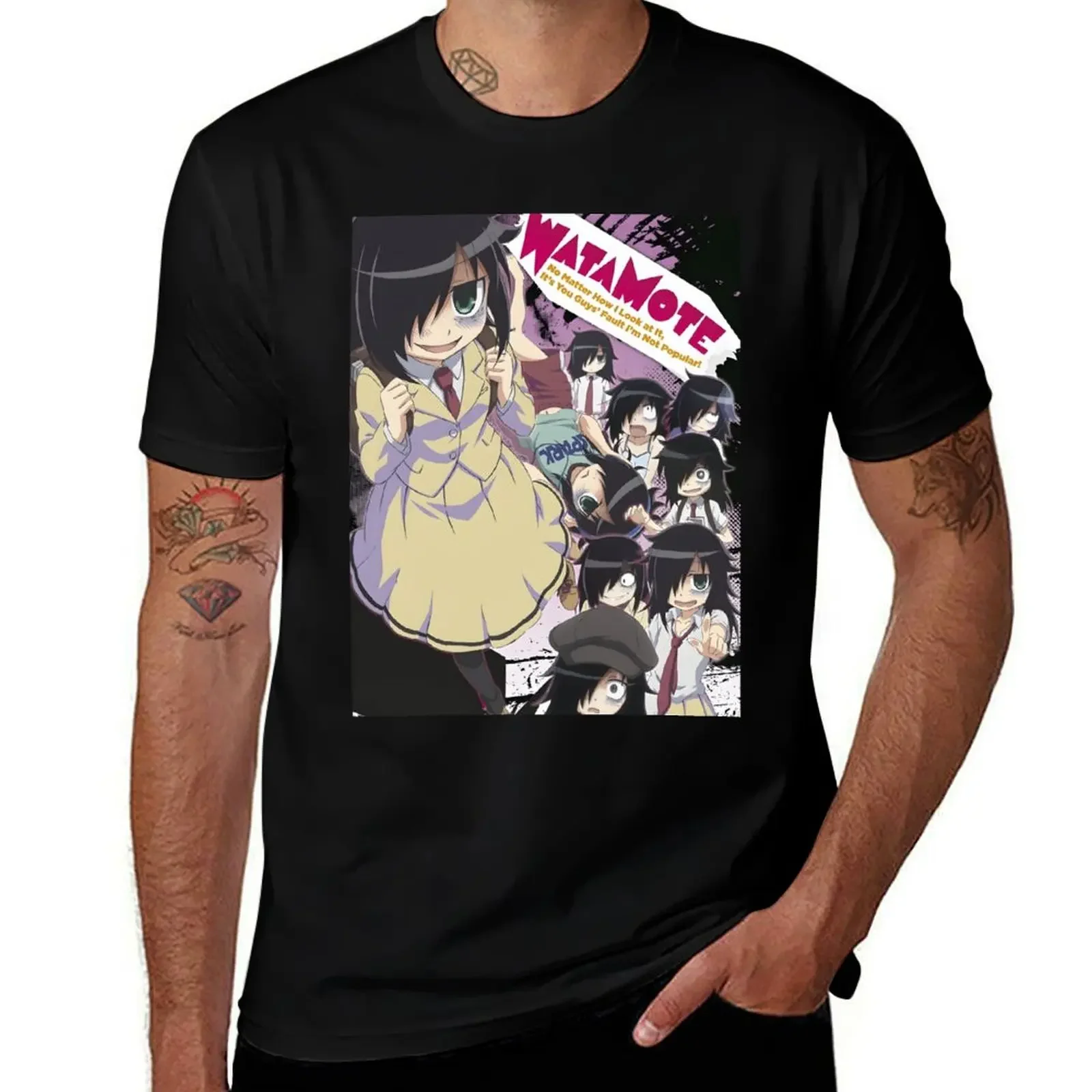 

WATAMOTE Tomoko Kuroki poster T-Shirt plus size tops new edition plain anime t shirts designer t shirt men