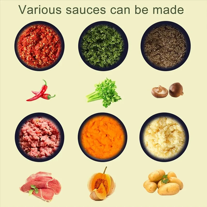 Frullino per aglio elettrico USB mini tritacarne 250ml tritacarne portatile ricaricabile tritacarne multifunzionale