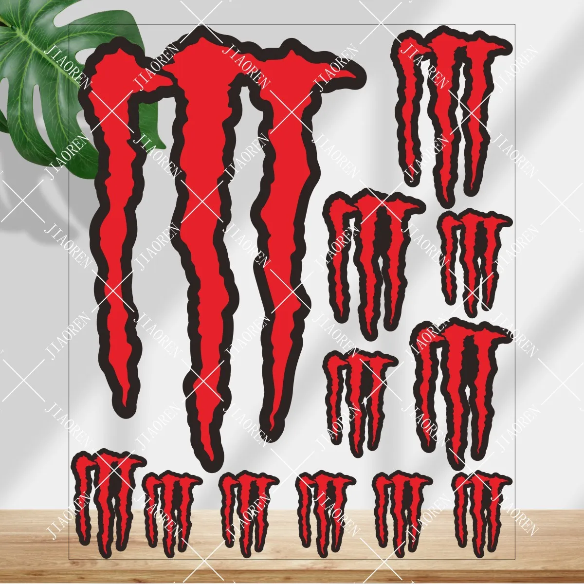 

Рождественская наклейка Monster Energy с красным логотипом, мотоциклетный бак, шлем, комплект светоотражающих наклеек для автомобиля и велосипеда # 1