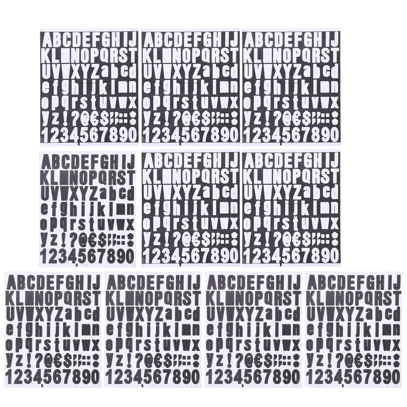 10Sheets Alphabet Number Letter Stickers for DIY Crafts Scrapbooks Cards Envelopes Gifts Labels Kitchen Door Bottle Phone Case