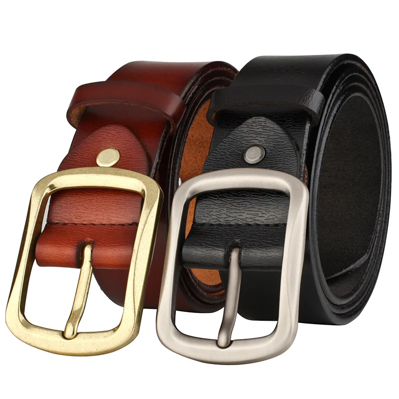 

New Cowhide Buckle Belt Korean Version Men's Widened Genuine Leather Business Travel High-Quality Versatile Casual Pants Belt