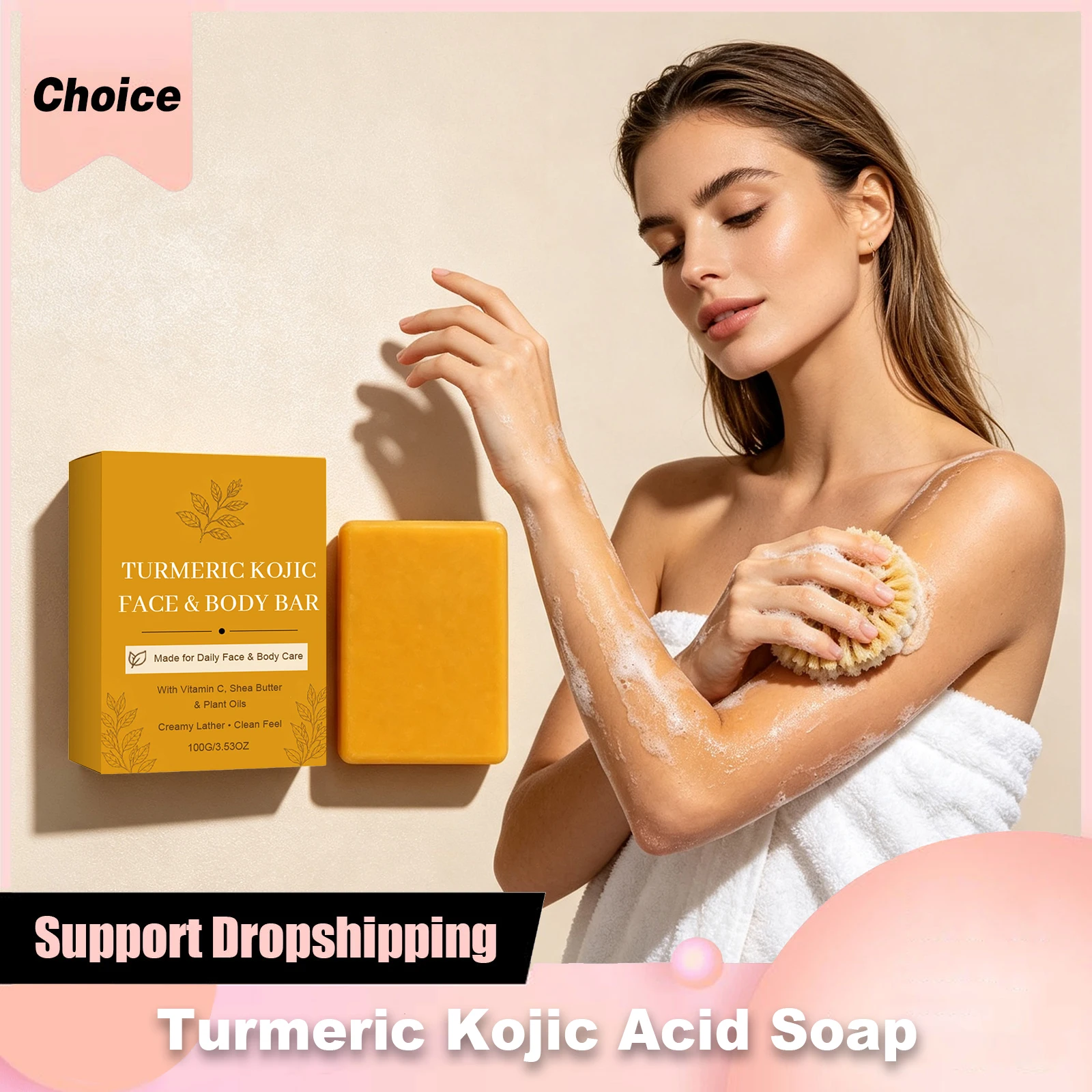 Kojic Acid Soap - Turmeric Kojic Acid Handmade Soap Exfoliating