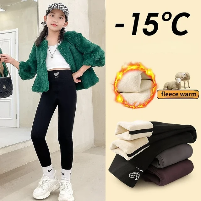 Children s Winter Pants Leggings Teens Fleece Tights Girl 16 Years Fleece Trousers Kids Leggings Aliexpress