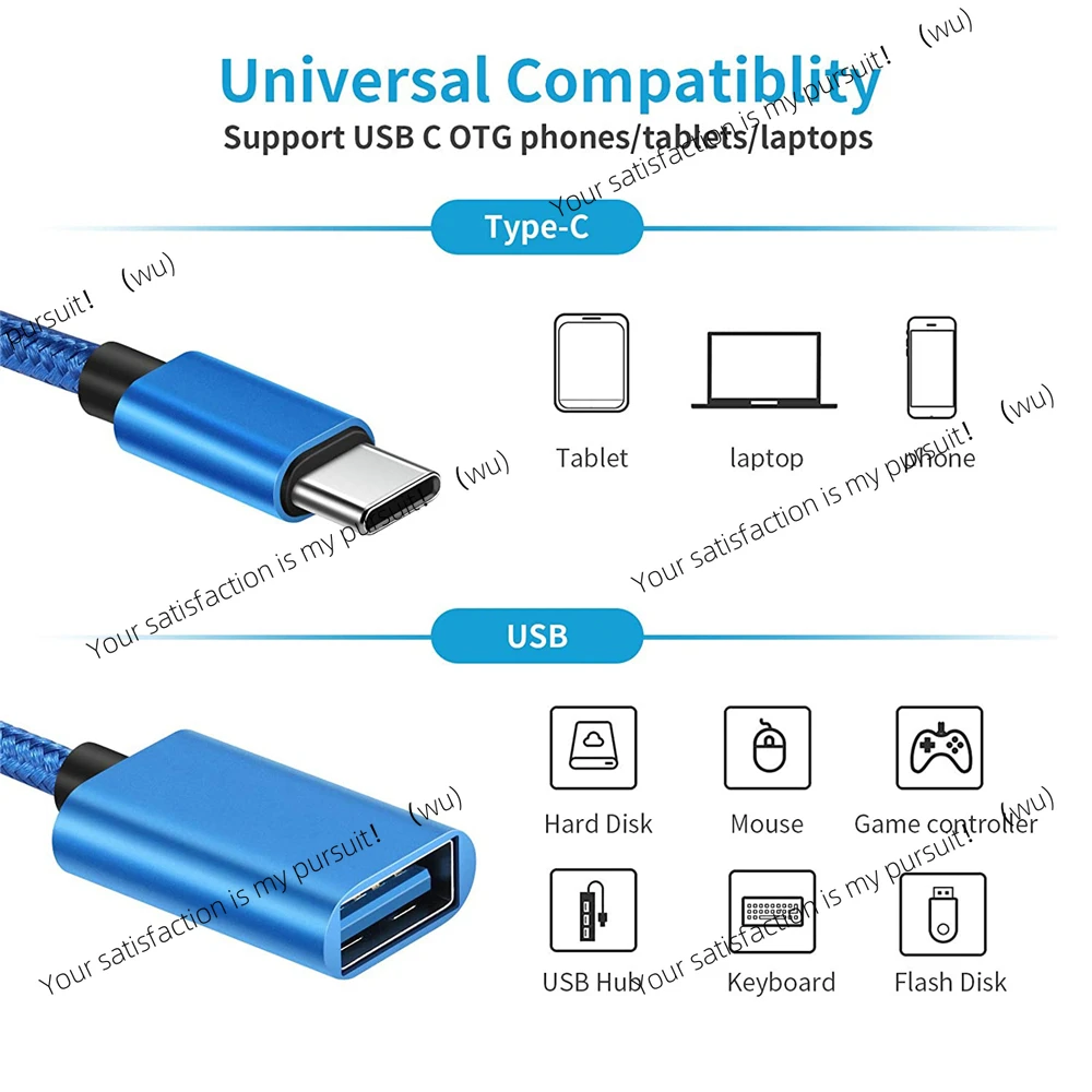 USB adapter TYPE-C to USB female adapter, suitable for USB adapter data cable converter OTG cable