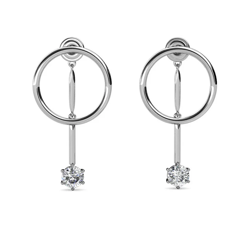 

Daisini Austrian Crystal Ear Clip Punk Cross Dangle Earrings Men Women Boy Kpop Earrings Ear Cuff Cartilage Fashion Jewelry