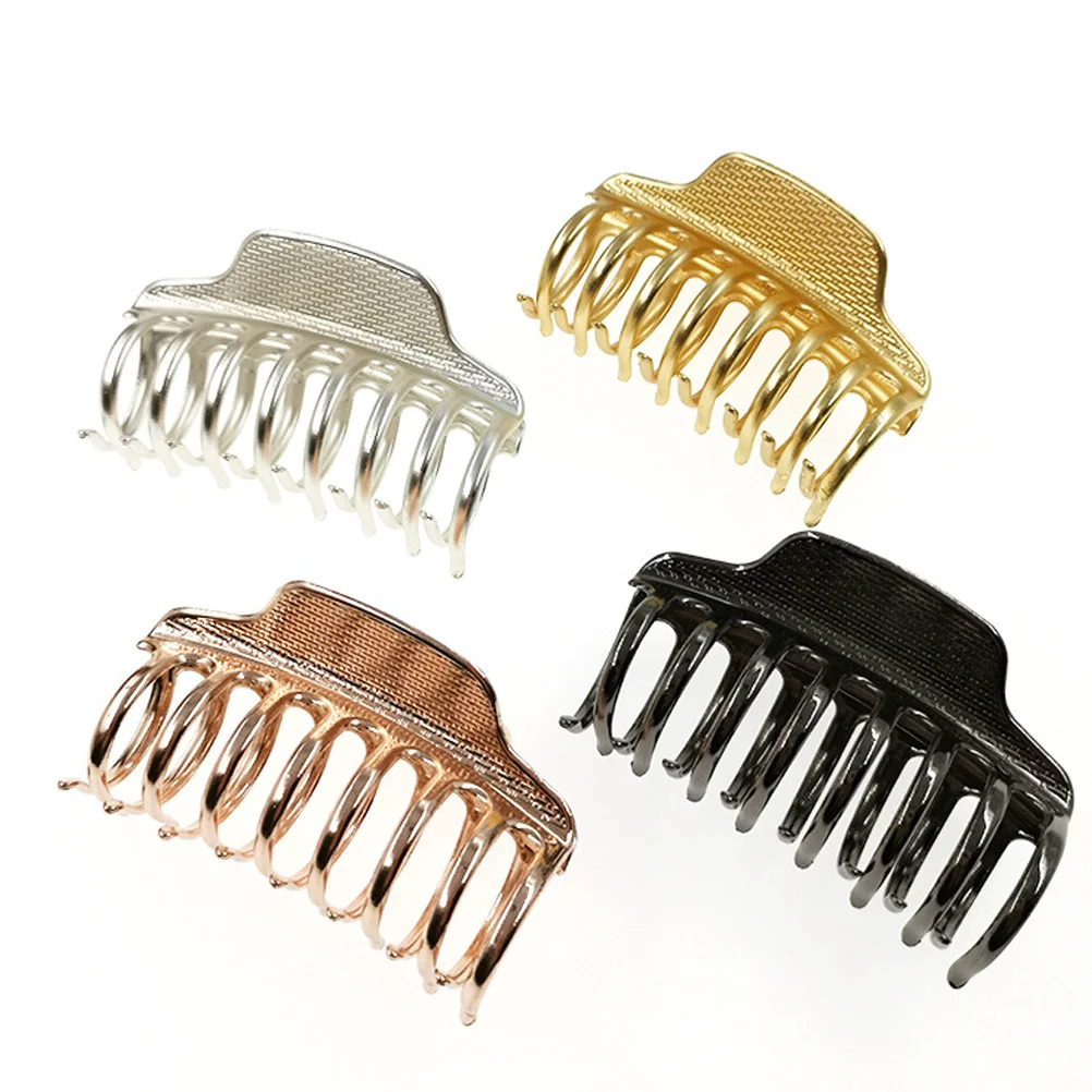 

Top Clip Golden Metal Claw Strong Holding Smooth Bottom For Women Thick Thin Hair Hair Styling Tool