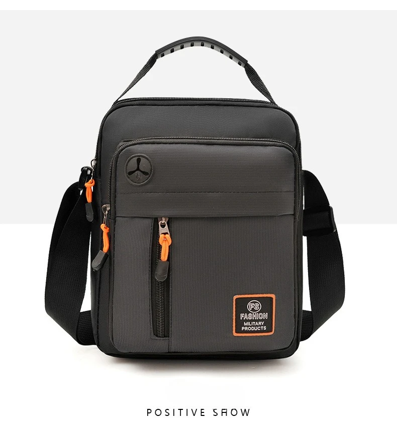 Geräumige Herrentasche, Umhängetasche, wasserdichter und abriebfester Rucksack mit mehreren Fächern, ideal für den Geschäftsalltag. – Detail 36