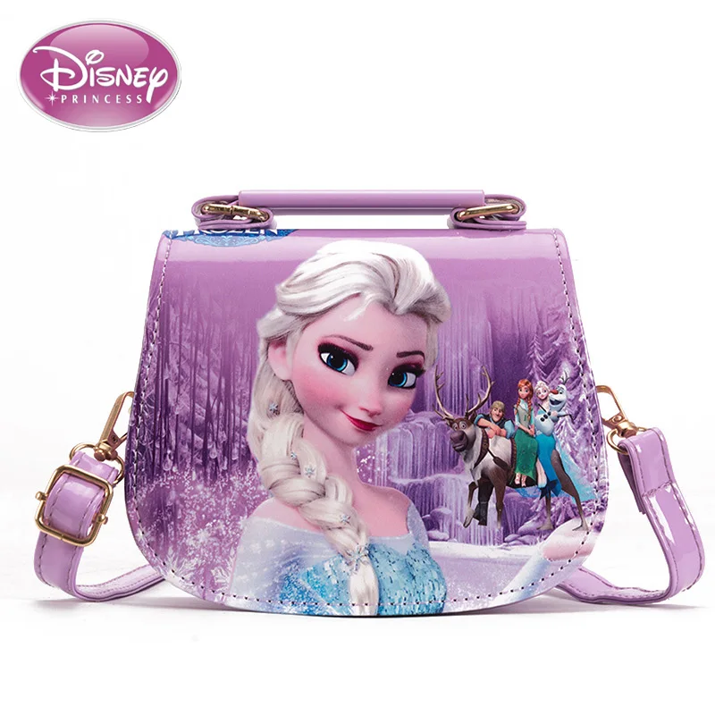 Disney 2024 New Kindergarten Girl Frozen2 Princess Shoulder Bag PU Children cartoon Elsa Handbags Travel Outlet Crossbody Bag