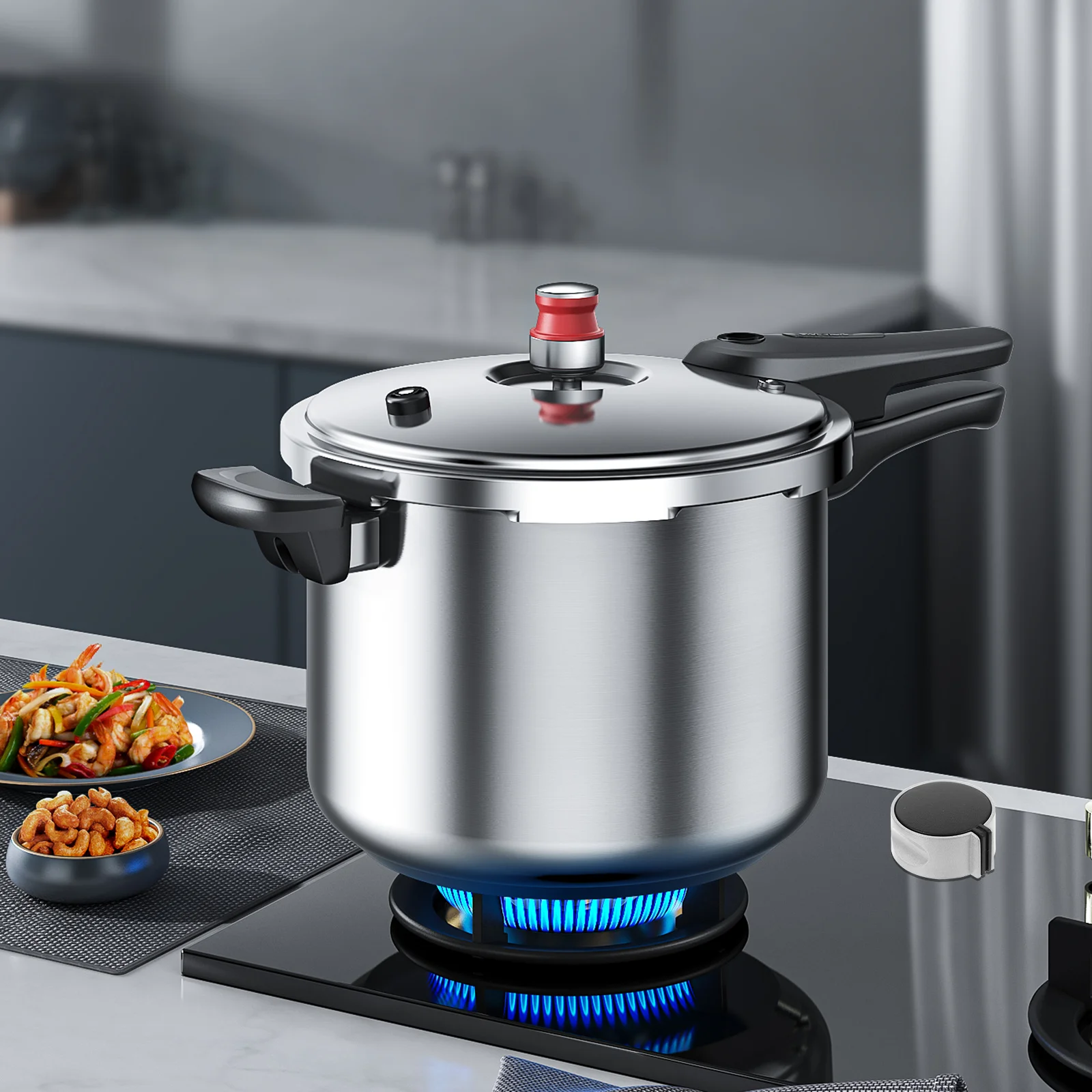 

2Pcs Gas Stove Switch Knobs Stainless Steel Cooker Replacement Control Knobs for Range Oven Burners Home Kitchen