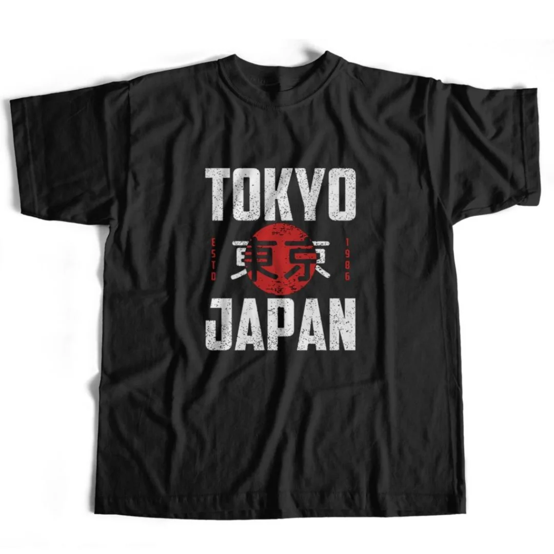2025 tendance qualité 100 _ coton Cool Tokyo imprimer hommes t-shirt décontracté ample à manches courtes hommes T-shirt col rond hommes t-shirts