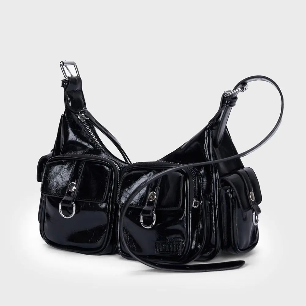 

Portable Y2K Retro Shoulder Bag Multi-pocket Spicy Girl Armpit Bag Korean Handbag Motorcycle Bag Shopping