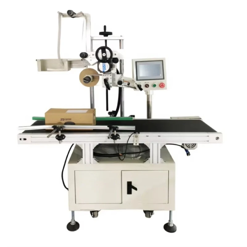 Factory Price Semi Auto Flat Label Applicator for Carton Box Adhesive Sticker Labeling Machine Custom
