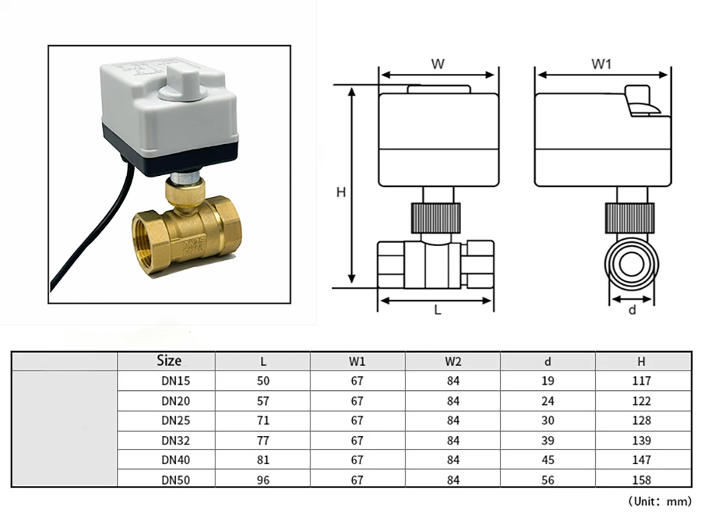 Magnetventil DN15 DN20 DN25 DN50 Brass Motorized Ball Valve 220V 12V 24V 3-Wire 2-Control Electric Actuators with Manual Switch Pneumatik — Detail 3