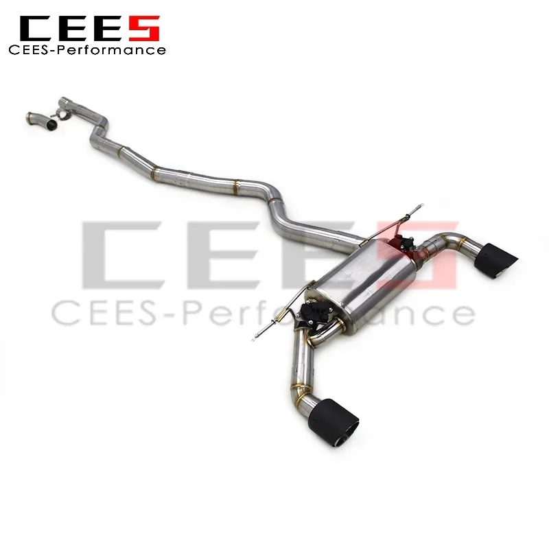 

CEES Catback System For BMW M240/M240i F22 M235i 3.0T 2017-2024 Stainless Steel Valve Exhaust Pipe Muffler With Carbon Fiber Tip