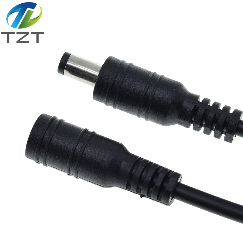 TZT 5.5x2.1 Plug DC male or Female Cable Wire Connector For 3528 5050 LED Strip Light For diy